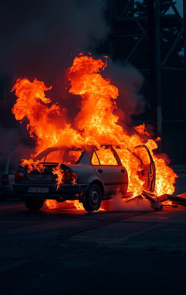 car fire